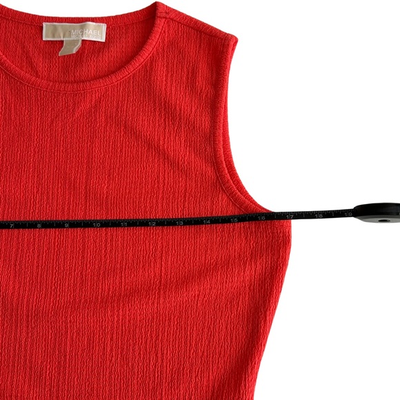 MICHAEL Michael Kors Sleeveless Ruffle Hem Mini Dress - Small - Sangria Red - Picture 9 of 10